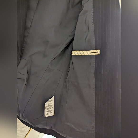 J Crew 1035 Single Button Blazer Jacket Super 120s 100% Merino Wool Pinstripe 0P - Picture 6 of 12